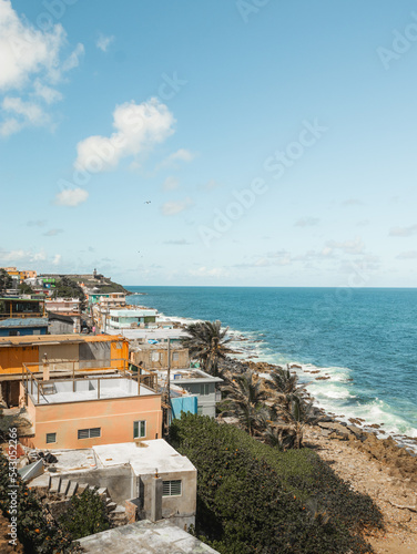 Puerto rico residencial la perla with the coast and ocean view from san juan