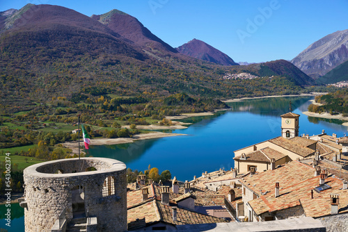 Lake Barrea at Abruzzo, Lazio e Molise national park, Italy 