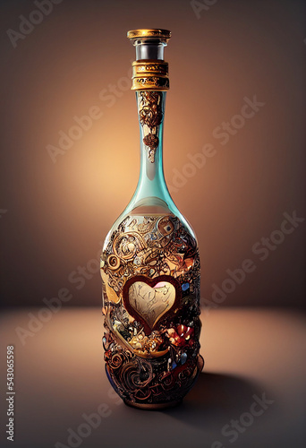 Concept art illustration of magical elixir of love