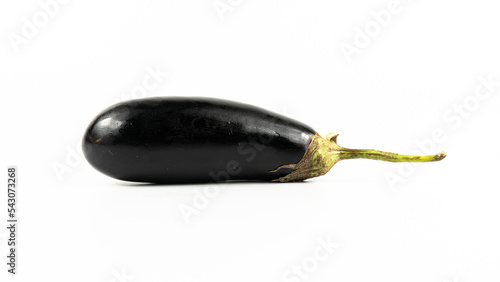 eggplant isolated on white background. Raw aubergine
