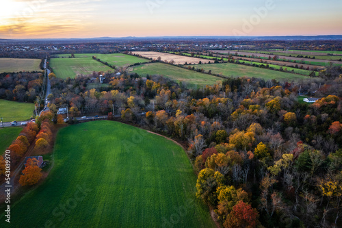 Aerial Drone of SOmerset Sunset New Jersey