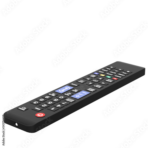 3d rendering illustration of a TV remote control