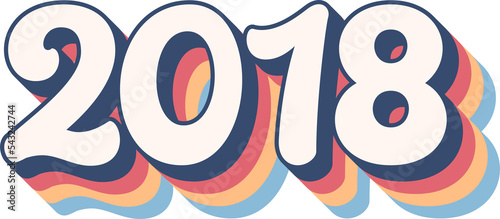 2018 Year Retro Vintage