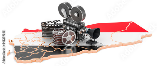 Yemeni cinematography, film industry concept. 3D rendering