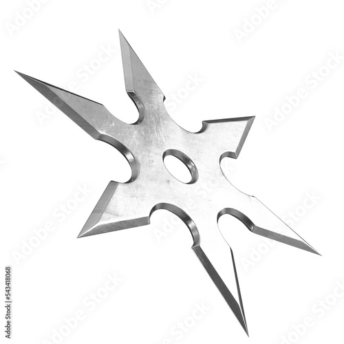 3d rendering illustration of a shuriken ninja star