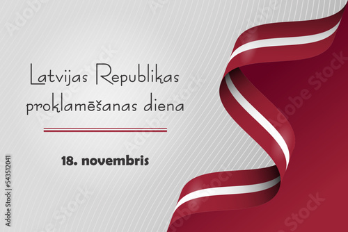 Beautiful solemn Independence Day 18 November in Latvia Greeting Card