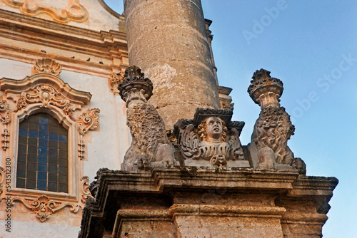 Salento, Presicce, detail of Saint Andrea Mother Church, Apulia, Italy
