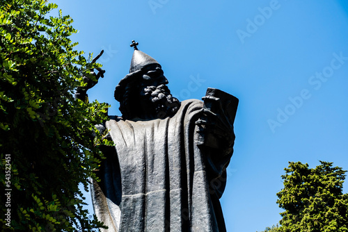 Statue of Gregory of Nin, medieval bishop of Nin who strongly opposed the pope and official circles of the Church. Split, Croatia.