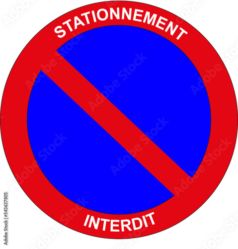 Panneau routier français: Stationnement interdit
