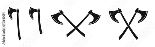 Battle axe logo icon set