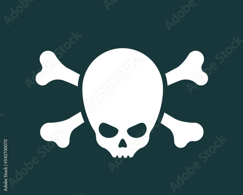 Alien skull crossbones - jolly roger pirate flag