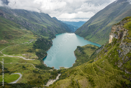 reservoir in austrian mountains