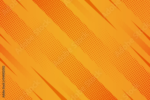 Orange abstract comic style with halftone background
