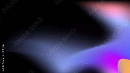 Blurred 3d neon pink and dark blue cyberpunk abstract background. Smooth gradient background template for brochure, poster, banner, flyer and card. Vector illustration.