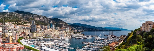 View of City and Harbor of Monaco, Principality of Monaco, Monaco, French Riviera