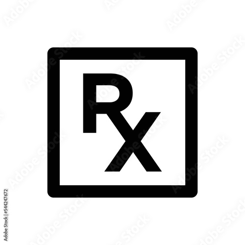 rx icon vector design template in white background