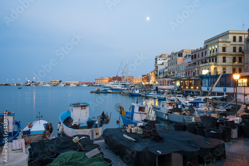 Porto di Anzio by Sunset with the Moon