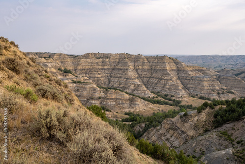 Layers of Dried Mud And Rock Make Up The Badlands Formations