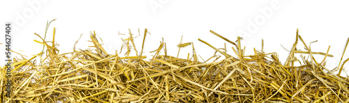 a bunch of straw as border, isolated on transparent background PNG file