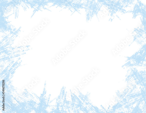 Icy border christmas holiday frame transparent background