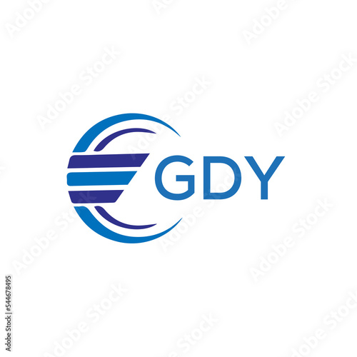 GDY letter logo. GDY blue image on white background. GDY vector logo design for entrepreneur and business. GDY best icon.