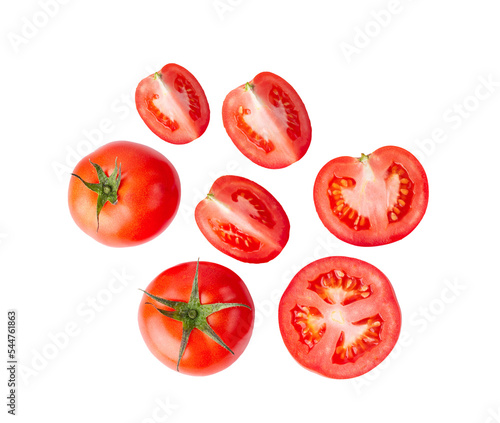 Fresh tomatoes on transparent png