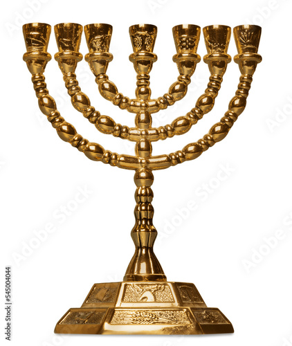 Golds jewish hanukkah menorah for candle