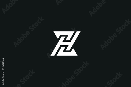 Initial letter ZH, HZ, Z, H Logo Design Vector Template Element.