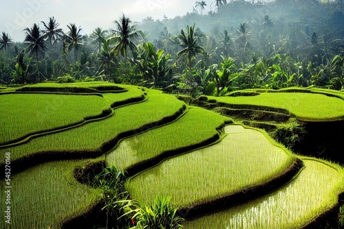 Pola ryżowe w pobliżu Ubud na Bali