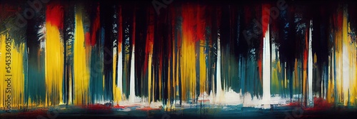 Abstract Forest thick paint brush forest oil landscape scenery art. 