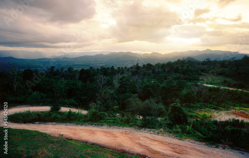 Country road in the mountains, Mountain road in thailand