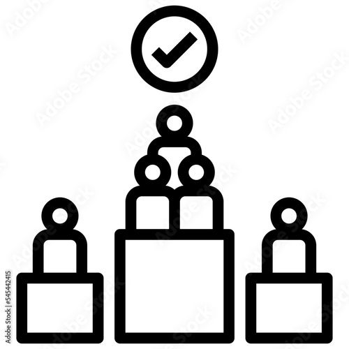 plebiscite outline style icon