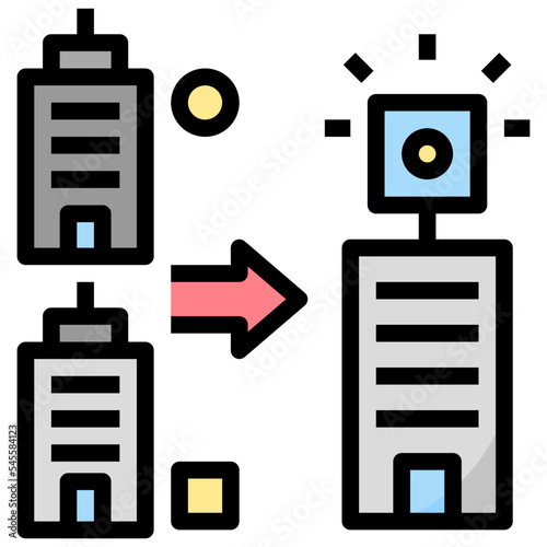 conglomerate filled outline style icon