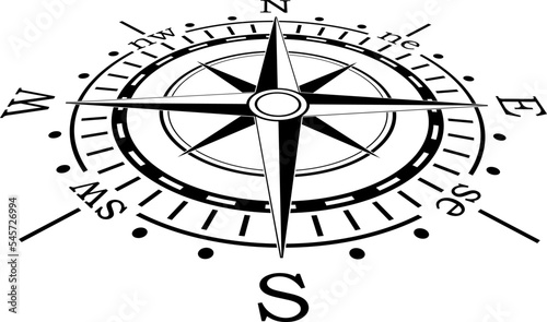 vector black compass