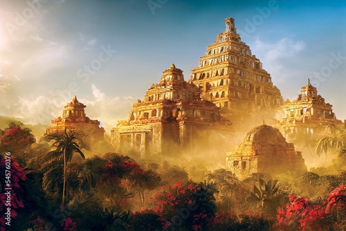 El Dorado, the lost city, hidden magical land of ancient civilization