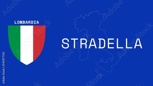 Stradella: Illustration mit dem Ortsnamen der italienischen Stadt Stradella in der Region Lombardia