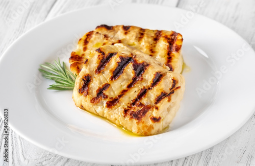 Portion of Halloumi cheese