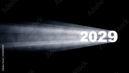 3D 2029 Happy New Year Background Design.