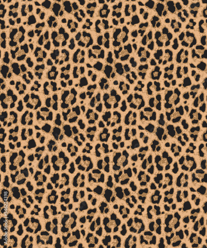 leopard skin seamless vector pattern background