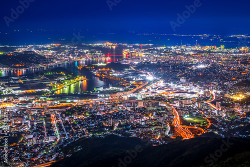  福岡県 北九州市 皿倉山からの夜景