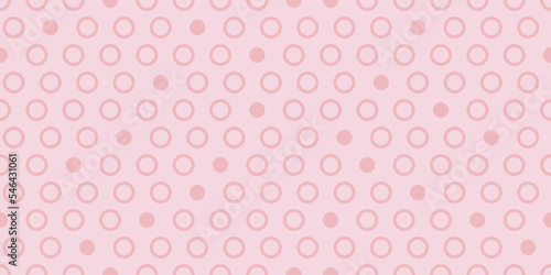 Pink polka dot rings. Stylish seamless pattern for print or interior decoration.
