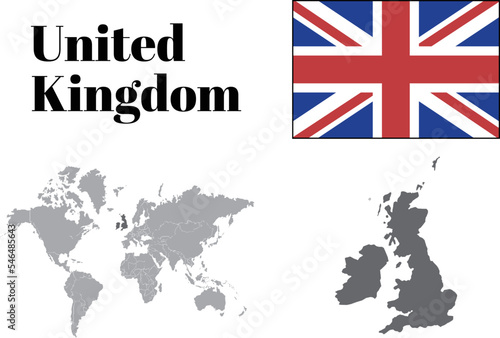 イギリス 国旗/地図/領土