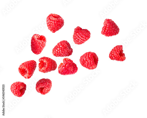 Raspberries isolated on transparent png