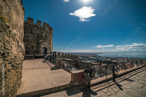 Scenes from Trigonioy Tower, location old city of Thessaloniki, Greece 