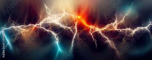 Abstract technology background with lightning effect
