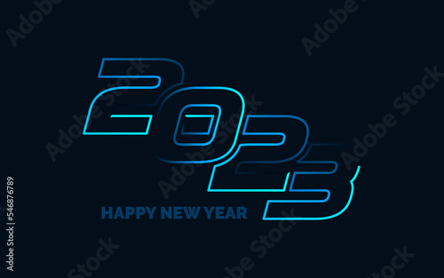 2068 Design Happy New Year. New Year 2023 logo design for brochure design. card. banner. Christmas decor 2023. Vector illustration