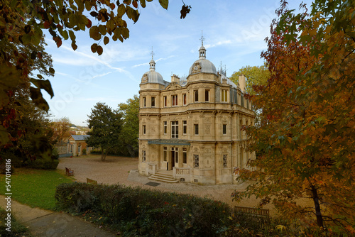 External view of Castle Monte-Cristo 1846 - beautiful XIX century building in Port-Marly , 20 km from Paris . France.