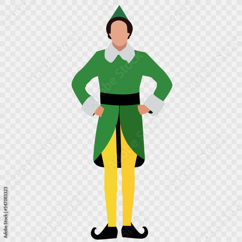 buddy elf in men is a simple clip art vector illustration