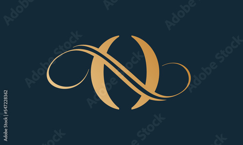 Luxury letter o logo template in gold color. Modern trendy initial luxury o letter logo design. Royal premium letter o logo design vector template.
