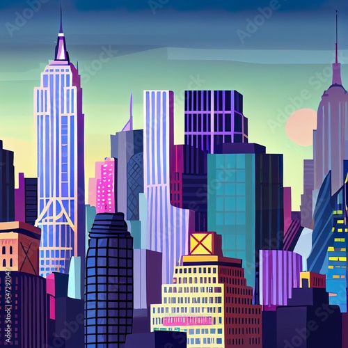 Iconic New York City Skyline